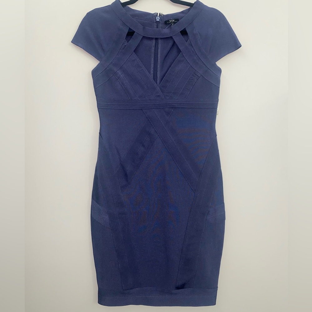 Blue Chest Cut-Out Wow Couture Dress